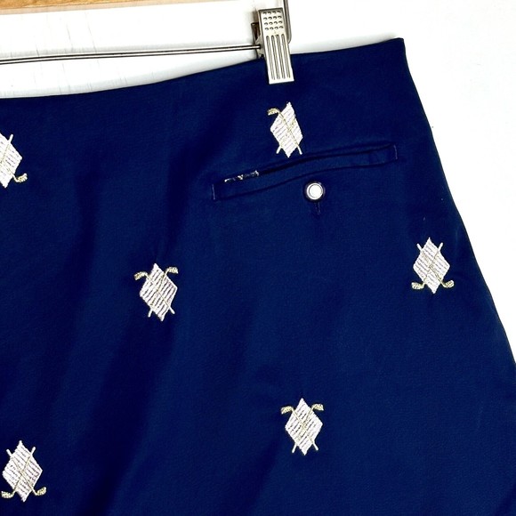 Coral Bay Golf Womens Skort Size 14 Embroidered Golf Clubs Navy Stretch Active - Picture 7 of 10